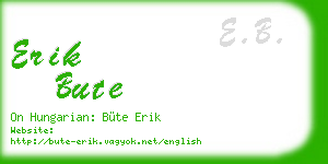 erik bute business card