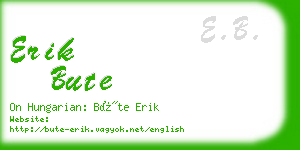 erik bute business card